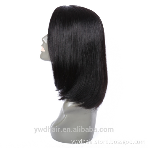 8-26inch human hair short bob lace front wig Virgin Brazilian Straight Glueless human hair full lace wig with baby hair
